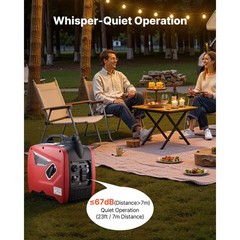 Uimoso Portable Gas-Powered Inverter Generator, 2900W Peak, Quiet Operation