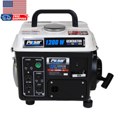 Gas Powered Generator PG1202SA 1200 Peak Watt 900 Running Watt Portable 2-Cycle