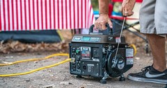 G1200SG 1200W Portable Gas Generator with Handle – Black/Gray