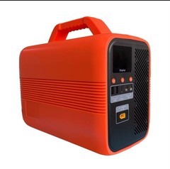 Portable Battery Power Generator Orange Black, USB Type-C AC DC, Recreation Home