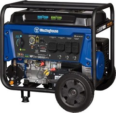 Westinghouse 12,500-W Portable Dual Fuel Gas Generator, Remote Start, CO Sensor