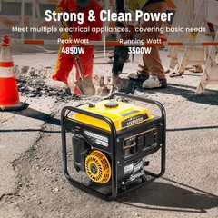 Portable Inverter Generator 3500W Quiet 72dB ECO Mode 7.5L Tank Capacity