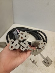 Briggs & Stratton P/N 197474 25 ft 20 Amp Generator Adapter Cord Set 4 Outlets