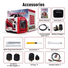 4KW Portable Dual Fuel Generator Inverter LPG/Gas Bluetooth Start Quiet