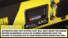 4550Watt recoil start gaslinepowered rv ready portable generator with Co Shield.