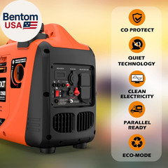 1600W Super Quiet Inverter Generator, Ultra Lightweight Gas Powered Portable Gen