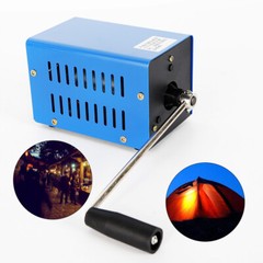 20W Hand Crank Generator Portable USB Charger Manual Power Supply for Camping US
