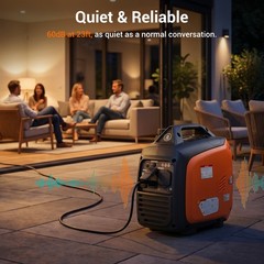 Efurden Portable Inverter Generator Quiet Gas 4300W 58dB Home Backup Emergency