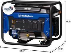 4650 Peak Watt Portable Generator, RV Ready 30A Outlet, Gas Powered, CO Sensor