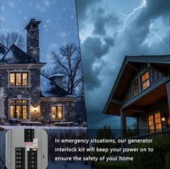 Generator Interlock Kit Compatible With General Electric GE 150/200 Amp Panels
