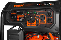5,600-Watt Dual Fuel Portable Generator with Wheel Kit, Electric Start, and CO W