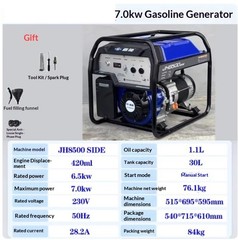 Gasoline Generator: Small, Portable, Single-Phase, 220V for Home Use