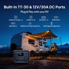 BLUETTI Elite 300 3014Wh Portable Power Station+1200W Car & Solar Dual Charger