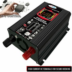 500W Car Boat DC 12V To AC 220V USB Converter Power Inverter Smart Display