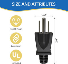 Neutral Ground Bonding Plug for Portable Inverter Generator-Camper for Open Grou