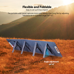 FlashFish E103 Portable Power Station LiFePO4 300W 179Wh with Solar Panel 100W