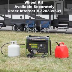 4,000/3,500-Watt Recoil Start Dual Fuel Gasoline Propane Portable Generator with