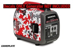 Decal For Honda EU2200i Skin Camping Generator Engine Sticker CAMOPLATE RED