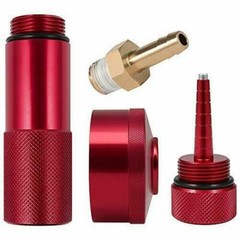 Red Generator Aluminum Extended Run Gas Cap w/ Brass Funnel For Honda EU2200i