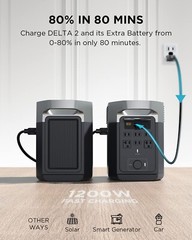 EcoFlow DELTA 2 Smart Generator Extra Battery 1024Wh for Outdoor, RV, LiFePO4