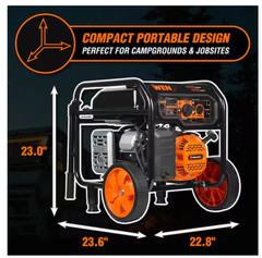 Portable Gasoline Generator 5,600-Watt 7.5 hp Emergency Use Campsite Job Site