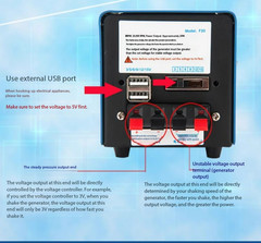 Manual Hand Crank Generator Emergency Power Supply USB Charging Multi-Voltage