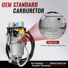 Huayi OEM Carburetor Replacement for Predator-Watt Dual Fuel 5000 sliver