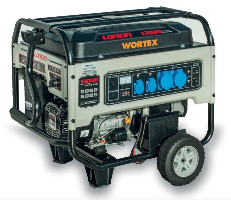 Gasoline Power Generator Electrogen Group 4T 622cc 9.5kW 18HP WORTEX