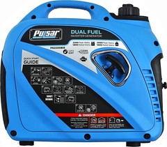 Pulsar 2,200-Watt Super Quiet Portable Dual Fuel Gas Powered Inverter Generator