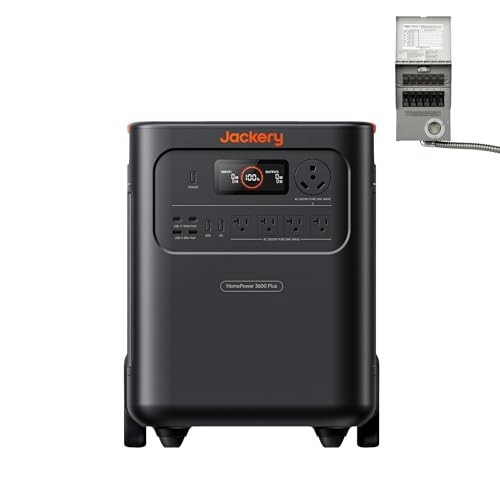 Jackery HomePower 3600 Plus Portable Power Station with Manual Transfer Switch