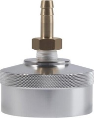 Extended Run Gas Cap Adapter w/ Brass Hose for Yamaha EF2000is EF1000is (Silver)