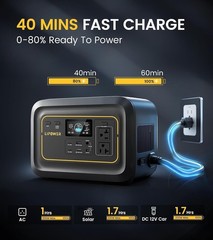 Portable Power Station/Solar Generator 296Wh capacity & 300W/600W Peak Output `