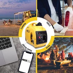 Aceup 1,500-W Super Quiet Portable Gas Powered Inverter Generator, Ultra-Light