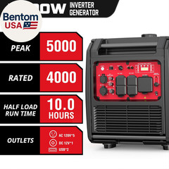 5000-Watt Portable Inverter Generator with Electric Start, CO Protect, Super Qui