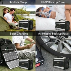 Serenelife Rechargeable Battery Portable Power Generator – 222-Watt Solar Panel