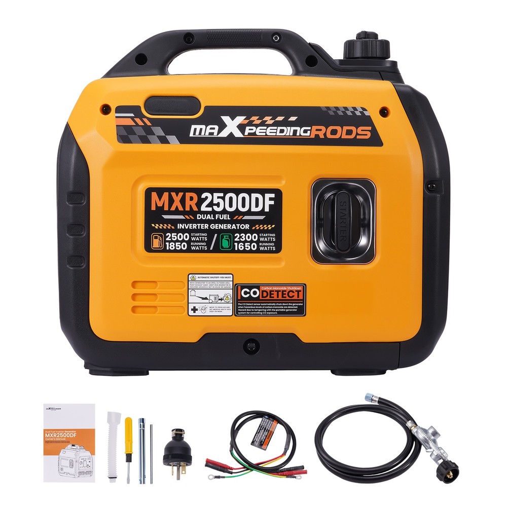 Dual Fuel 2.5KW Inverter Generator for Home Blackout with Low Oil LED Alert