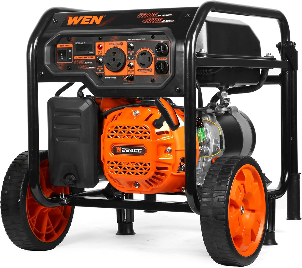 WEN 5600-Watt Portable Generator, 224Cc, Transfer-Switch and Rv-Ready (GN5600)