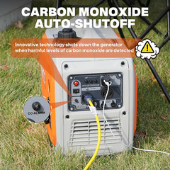 2300-Watt Portable Inverter Generator with CO Sensor, Gas Powered, RV Ready, Qui