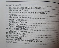 Honda EX700c Generator Owners Manual 1999
