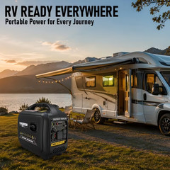 Aceup Energy 4000W Gas Inverter Portable Generator 146CC RVReady Emergency 3200W