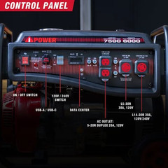 Aipower Portable Generator 7500 / 6000 Watt with 322Cc OHV Engine SUA750 NEW USA