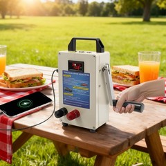 Generator Portable Power Supply Emergency Hand Crank Charger Household 110V 150W