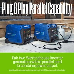 Westinghouse 5000-W Super Quiet Portable Dual Fuel Inverter Generator, CO Sensor