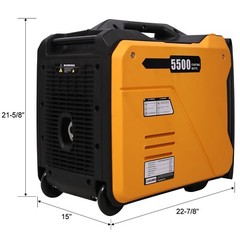 5500W Gasoline Portable Inverter Generator 224cc 4 Stroke Electric&Remote Start