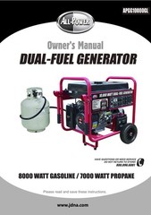 Owners Manual Parts All-Power 10,000-Watt Dual-Fuel Generator Model APGG10000GL