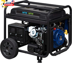 12500 Watt Dual Fuel Home Backup Portable Generator Remote Electric Start Transf