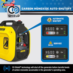 2500 Watt Ultralight Portable Inverter Generator with Quiet Technology and CO Sh