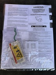 Honda GX240 GX270 GX340 GX390 Owners Manual New Unopened