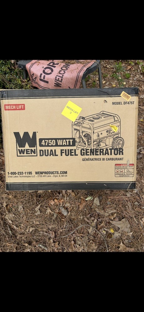 WEN 4750 Watt Dual Fuel Portable Generator DF475T Electric Start 120/240V