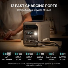 Dabbsson 2000L Portable Power Station 2200W 2048Wh Solar Generator App Control